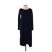 Moth Casual Dress - Sweater Dress: Blue Dresses - Women's Size X-Small