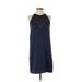 Banana Republic Factory Store Cocktail Dress - Shift: Blue Solid Dresses - Women's Size X-Small