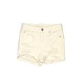 American Eagle Outfitters Denim Shorts: Ivory Print Bottoms - Women's Size 0 - Stonewash