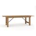 The Twillery Co.® Dejon Rectangular Solid Pine Farmhouse Dining Table w/ Folding Legs Metal in Brown | 40"W x 96"L | Wayfair