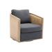 Barrel Chair - Wildon Home® Marylyn 30.12" W Velvet Swivel Barrel Chair Wood/Velvet in Brown | 30.31 H x 30.12 W x 34.25 D in | Wayfair