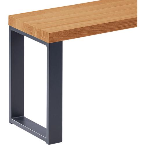 Sitzbank Esszimmer Holzbank 30x100x47 cm, Möbelfüße Simple Anthrazit / Rustikal,