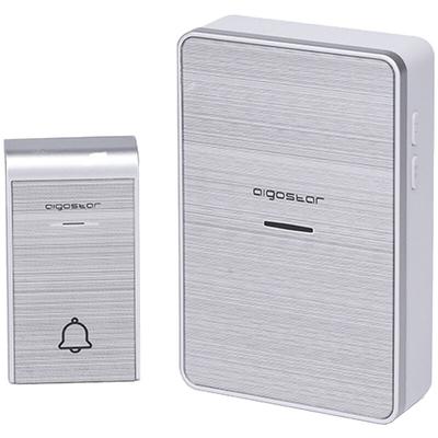 Drahtlose batteriebetriebene digitale drahtlose türklingel IP44 haus büro tür 150M Aigostar silber Image