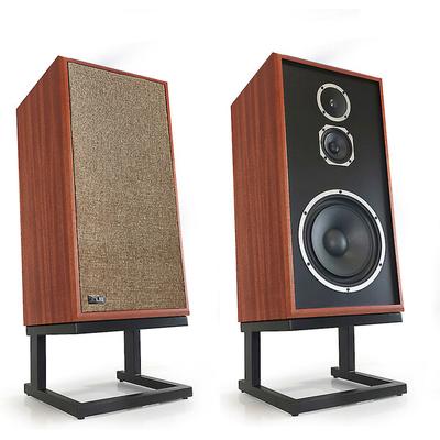 KLH Model Five Mahogany pair stand mount speakers w riser/stand