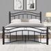 Queen Size Metal Bed Frame with Headboard and Footboard