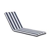 Chaise Lounge Cushions Outdoor with Adjustable Stripï¼Œ Replacement Lounge Chair Cushions for Outdoor Furniture Comfortable Memory Foam Patio Furniture Seat Cushion Chaise Lounge Cushion Blue Striped