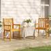 Tomshoo Patio Chairs 2 pcs Solid Acacia Wood