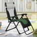 YRLLENSDAN Zero Gravity Chair Oversized Lounge Chair Adjustable Outdoor Patio Recliner with Cup Holder & Headrest for Patio Pool Deck Camping Green