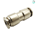 1/4 Straight Union - Push-in Fitting for Outdoor Misting Systems - Nickel Plated