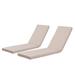 2PCS Set Chaise Lounge Cushions Outdoor with Adjustable Stripï¼Œ Replacement Lounge Chair Cushions for Outdoor Furniture Memory Foam Patio Furniture Seat Cushion Chaise Lounge Cushion Khaki