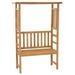 Tomshoo Patio Bench with Pergola 45.3 Solid Teak Wood