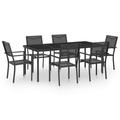 vidaXL Patio Dining Set Steel Garden Outdoor Table Seat Furniture 7/9 Piece