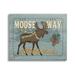 Stupell Moose Way Wildlife Trail Rustic Animals & Insects Painting Gallery Wrapped Canvas Print Wall Art