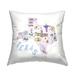 Stupell Industries Purple & Blue Texas Landmarks Square Decorative Printed Throw Pillow 18 x 18