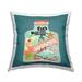 Stupell Industries Los Angeles Hollywood Landmarks Square Decorative Printed Throw Pillow 18 x 18