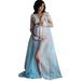 Maternity Sleeveless V Neck Lace Bodysuit Photoshoot Photography Dress Split Baby Shower Dress