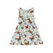 TAIAOJING Little Girls Dresses Toddler Kids Crew Neck Summer Sleeveless Casual Beach Floral Prints Party Dress Cute Sundress 18-24 Months