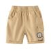 B91xZ Boys Shorts Toddler Children Boys Pull On Soild Sports Jogger Workout Cargo Casual Pockets Pants Shorts Khaki Sizes 4-5 Years