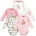 Touched by Nature Infant Girl Organic Cotton Long-Sleeve Bodysuits Girl Woodland Alphabet 5-Pack 3-6 Months