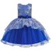 TAIAOJING Little Girls Dresses Kids Toddler Baby Spring Summer Tulle Cotton Sleeveless Princess Dress Clothes Cute Sundress 5-6 Years