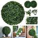 Artificial Boxwood Topiary Ball - 3 Layers Milan Grass Ball for Home Garden Wedding Party Decoration Environmental UV Protected Faux Boxwood Decorative Ball