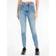 Skinny-fit-Jeans CALVIN KLEIN JEANS "HIGH RISE SUPER SKINNY ANKLE" Gr. 26, N-Gr, blau (denim light) Damen Jeans Röhrenjeans