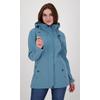 Softshellmantel DEPROC ACTIVE "PEAK ROBSON WOMEN", Damen, Gr. 40/42 (M), blau (hellblau), 96% Polyester; 4% Elastan mit TPU Membrane, casual, Langarm mit verstellbarem Klettverschluss, Mäntel, auch in Großen Größen erhältlich