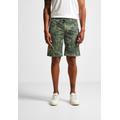 Shorts STREET ONE MEN Gr. 36, Kurz, grün (oregano green) Herren Hosen Shorts