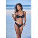 Bügel-Bikini-Top LASCANA "Italy" Gr. 42, Cup D, schwarz Damen Bikini-Oberteile Ocean Blue seitlich zu raffen