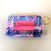 Lilly Pulitzer Bags | Lilly Pulitzer Id Case Shade Seekers Blue Pink Gold Keychain Wallet Card Case | Color: Blue/Pink | Size: Os