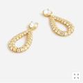 J. Crew Jewelry | J.Crew Faceted Crystal Teardrop Earrings | Color: Gold/Tan | Size: Os