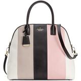 Kate Spade Bags | Kate Spade New York Mega Margot Violet Drive Stripe Leather Satchel Handbag~Rare | Color: Cream/Pink | Size: Extra Large