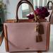 Coach Bags | Coach Pink Carryall Anti-Theft Color Block-All Genuine Leather Used 2 Times | Color: Brown/Pink | Size: 11 1/2 " L X 8" (H) X 5 1/4"