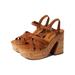 Free People Shoes | Free People Sandals Lisbon Brandy Suede Platforms | Color: Brown/Tan | Size: 9.5