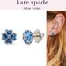 Kate Spade Jewelry | Kate Spade New York Something Sparkly Hearts Spade Studs Earrings In Blue Nwt | Color: Blue/Silver | Size: Os