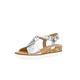 Gabor Women Sandals, Ladies Wedge Sandals,Wedge Sandals,Wedge Heel,Summer Shoe,Comfortable,Flat,Silver (Silber),40.5 EU / 7 UK