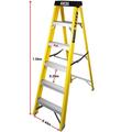 Excel Electricians Fibreglass 5 Step Ladder 1.56m Height - Heavy Duty 6 Treads ladder, foldable ladder, folding step ladder, lightweight step ladder, fibreglass step ladder