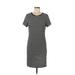 Old Navy Casual Dress - Sheath Crew Neck Short sleeves: Black Print Dresses - Women's Size Medium