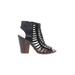 Dolce Vita Heels: Black Print Shoes - Women's Size 6 - Peep Toe