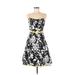 BCX dress Casual Dress - A-Line: Black Print Dresses - Women's Size 7