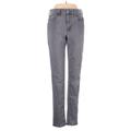Gap Jeans - Super Low Rise Skinny Leg Denim: Gray Bottoms - Women's Size 28 - Dark Wash