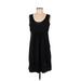 Simply Vera Vera Wang Casual Dress - Shift Scoop Neck Sleeveless: Black Print Dresses - Women's Size 8