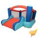 Sportspower My First Inflatable Bounce House w/ Slide & Lifetime Warranty on Air Blower in Blue/Red | 71.65 H x 109.45 W x 145.67 D in | Wayfair
