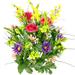 August Grove® Mixed Stems Metal in Pink/Yellow/Indigo | 32 H x 18 W x 12 D in | Wayfair ACD32658B89449A3B2FFCA9424B4D3ED