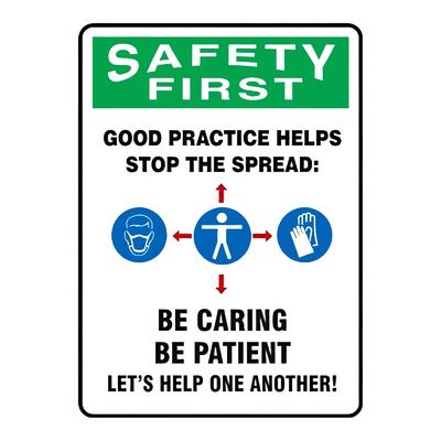 Accuform Signs MPPA922VS "Good Practice" Safety Sign - Adhesive Vinyl, 14" x 10", White