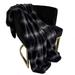 Plutus Black Graphite Furever Faux Fur Luxury Throw Blanket - Plutus PBSF2303-102x116