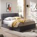 Latitude Run® Gaillarde Hydraulic Lift Up Storage Platform Bed Upholstered/Linen in Gray | 40.94 H x 64.76 W x 85.03 D in | Wayfair