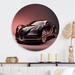 Latitude Run® VIsionary Bugatti Design in Black & Magenta V - Unframed Print, Metal in White | 36 H x 36 W x 1 D in | Wayfair