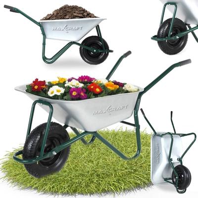 Schubkarre / Bauschubkarre Luftbereifung 250 kg 100 l - Grün - Maxcraft Image