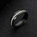 KIHOUT Discount Unisex Stainless Steel Crystal Ring For Men And Women Fashion Couple Ring